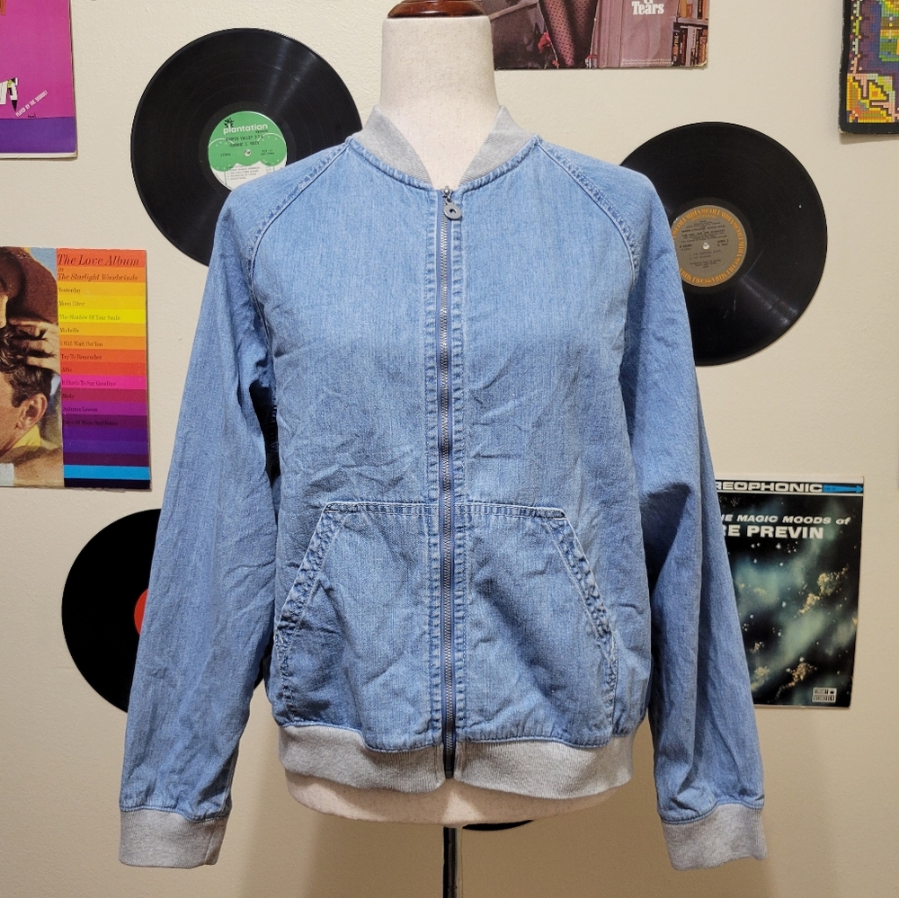Blast | 90s Vintage Denim Bomber Jacket